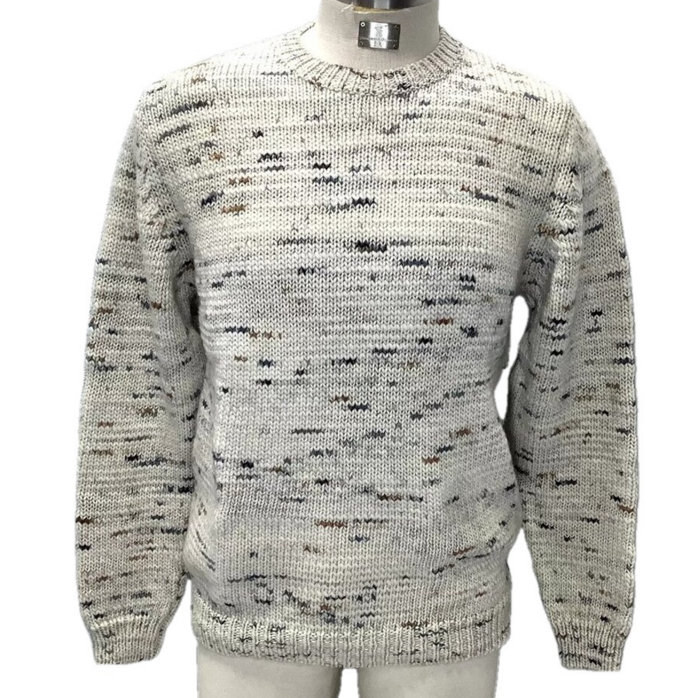 NEW HOLEBROOK SWEDEN Men's Sweater Lukas Knitted Wool Marble Grey Size M
